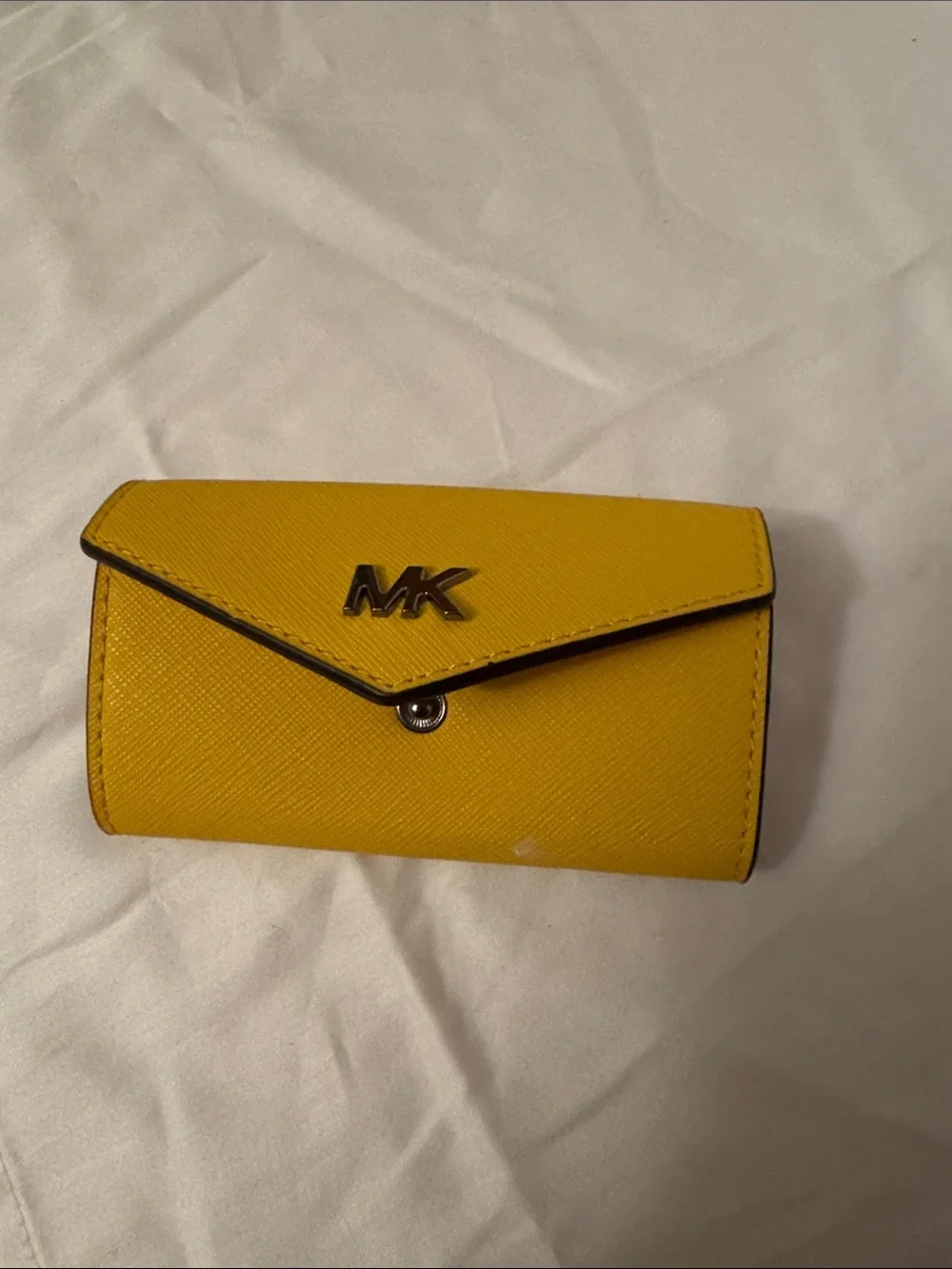 Michael Kors Yellow Saffiano Envelope Card Wallet